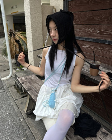 RIBBON SLEEVELESS OPS